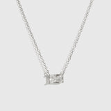 Baguette-Cut Solitaire Necklace
