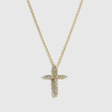 Collier Mini Croix Pavée Délicate