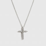 Collier Mini Croix Pavée Délicate