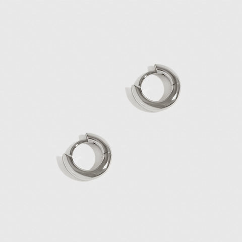 Mini Plain Huggie Earrings