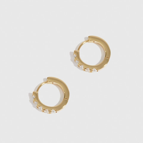 Classic Pavé Huggie Earrings