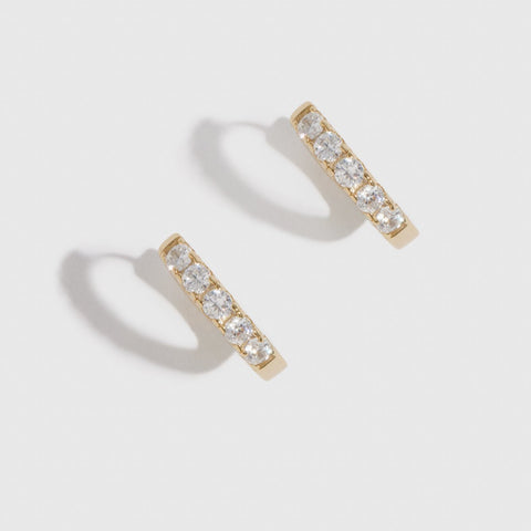 Classic Pavé Huggie Earrings