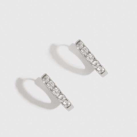 Classic Pavé Huggie Earrings