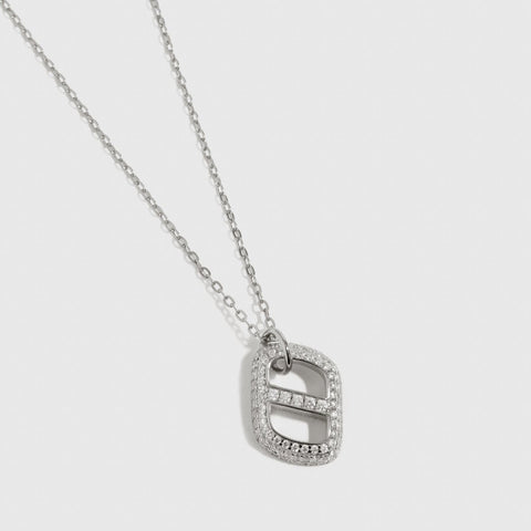 Pavé Monogram Pendant