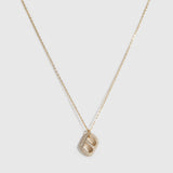 Pavé Monogram Pendant