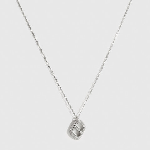 Pavé Monogram Pendant