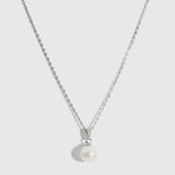 Collier Pendentif Solitaire Perle de Culture