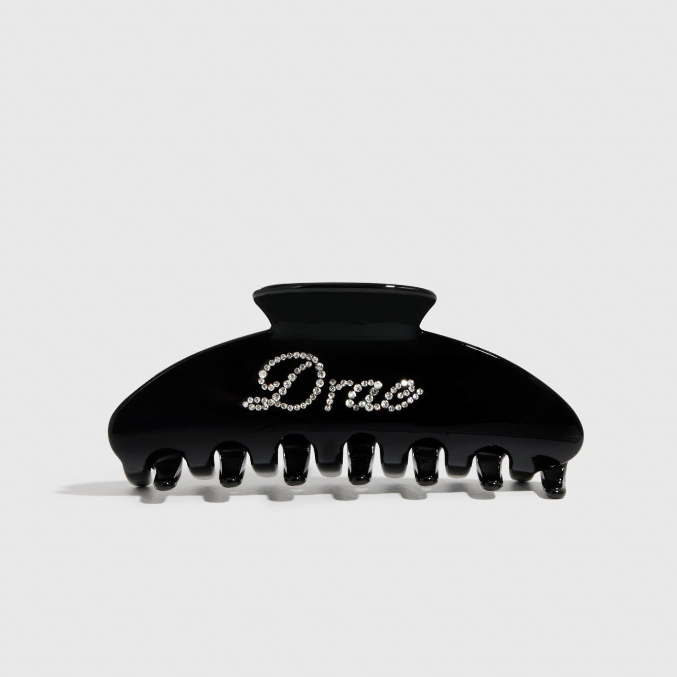 Black acetate hair claw, style 2, shown on a plain background.