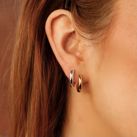 Classic Plain Huggie Earrings