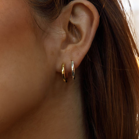 Classic Plain Huggie Earrings