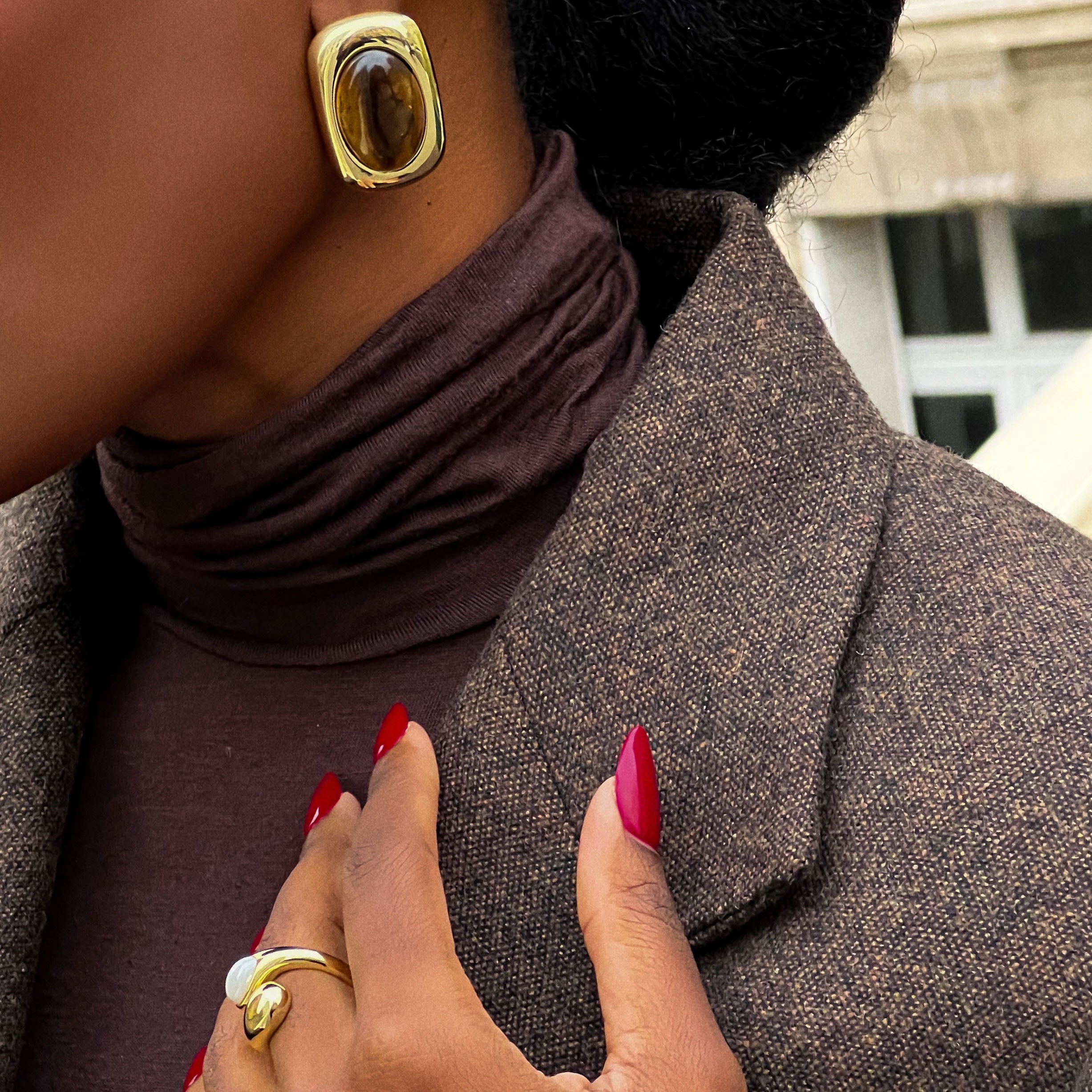 Bague Perle Enveloppante