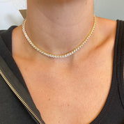 Tennis Choker - Silver - Detail View