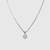 Sterling silver 925 Asher necklace with cubic zirconia, shown on a plain background.
