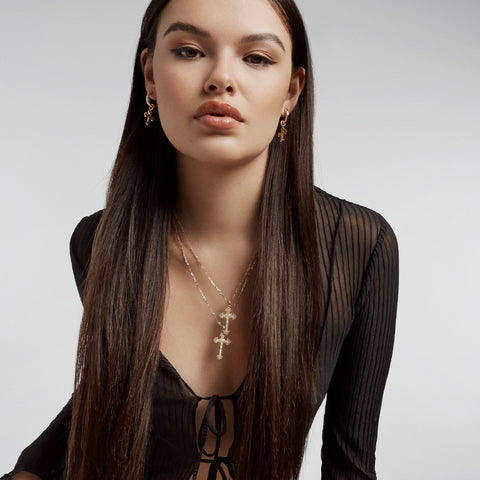 Goth Cross Necklace